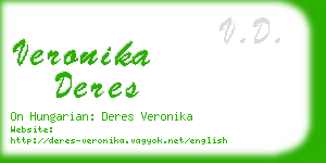 veronika deres business card